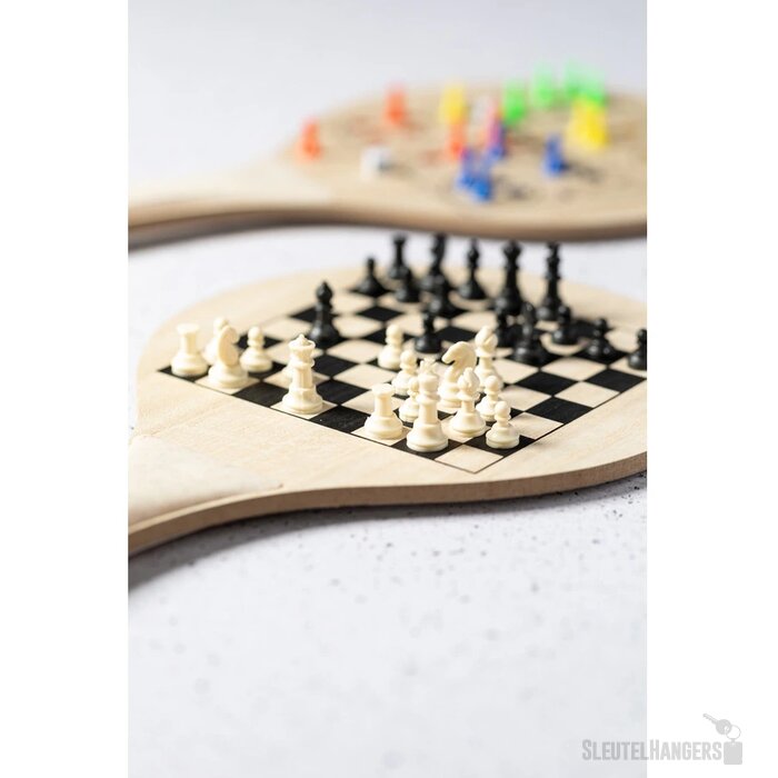 Beachball set met bordspellen Naturel