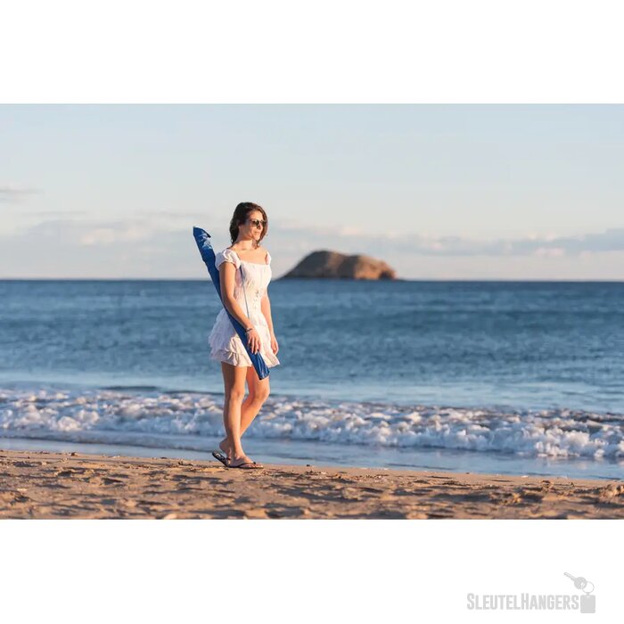 Grote parasol met kantelbare stok Blauw