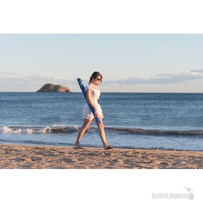 Grote parasol met kantelbare stok Blauw