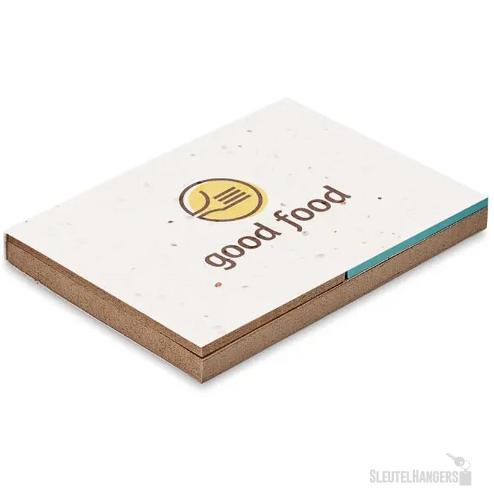Mapje met sticky notes van groeipapier Wit