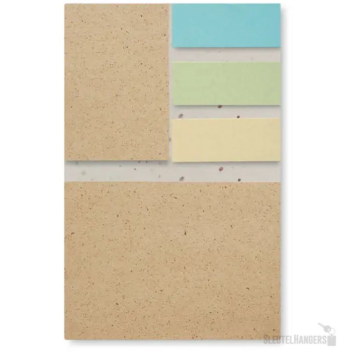 Mapje met sticky notes van groeipapier Wit