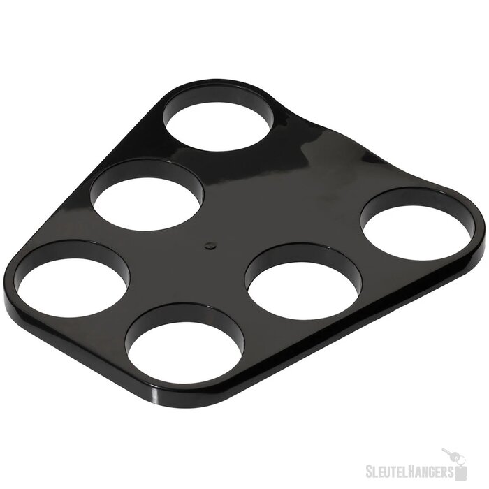 Dienblad met gaten voor bekers Zwart