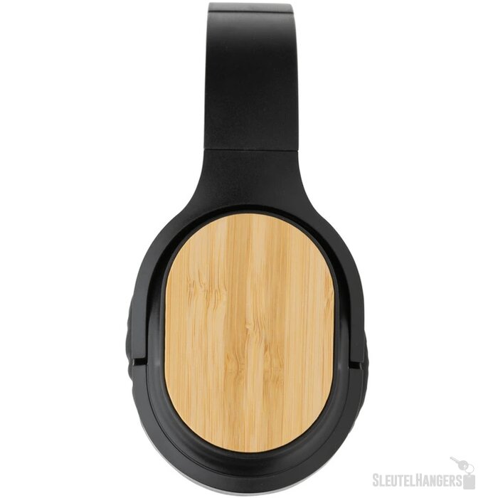 RCS en bamboe opvouwbare koptelefoon Zwart