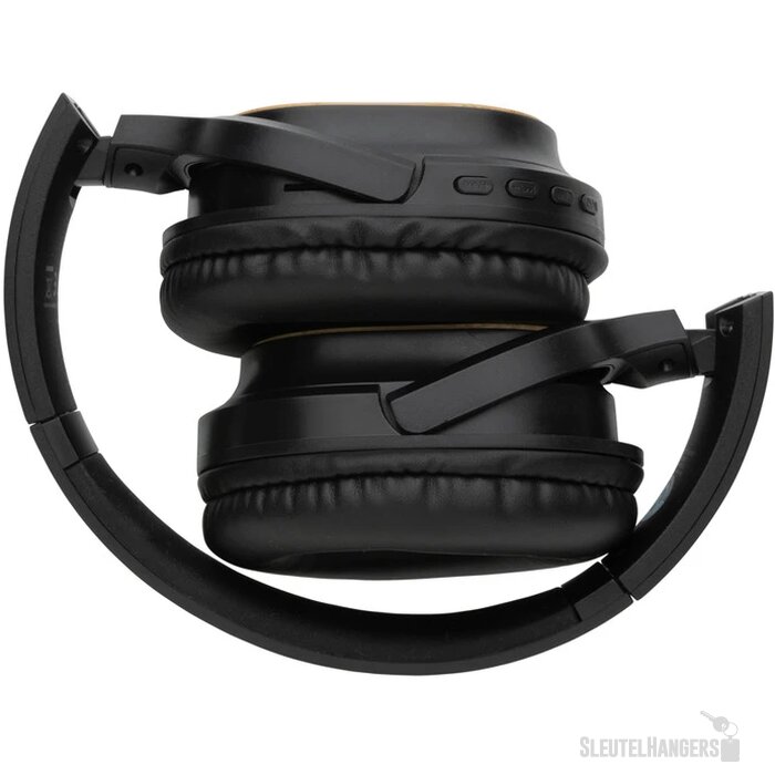 RCS en bamboe opvouwbare koptelefoon Zwart