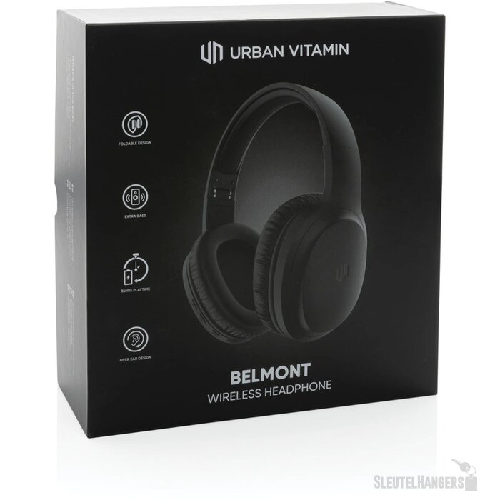 Urban Vitamin Belmont draadloze hoofdtelefoon Zwart