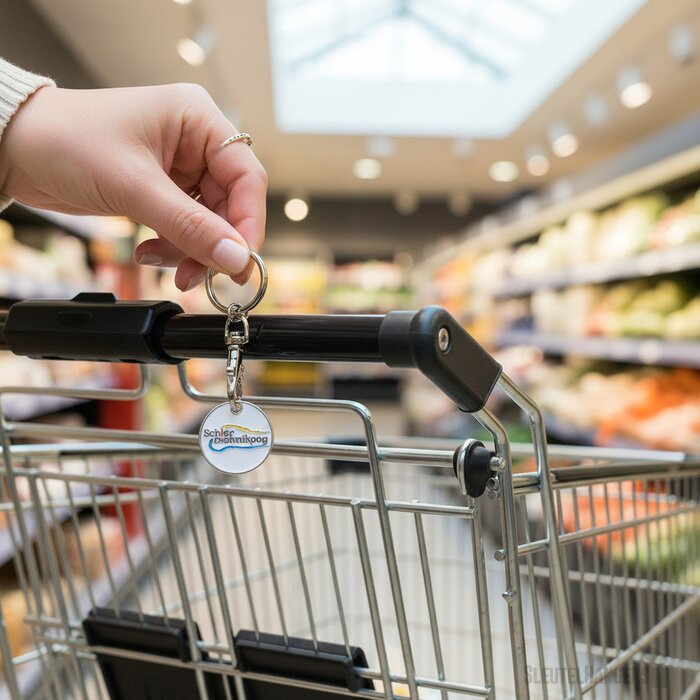 Metalen winkelwagenmuntjes