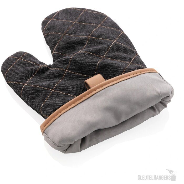 Deluxe canvas ovenhandschoen zwart