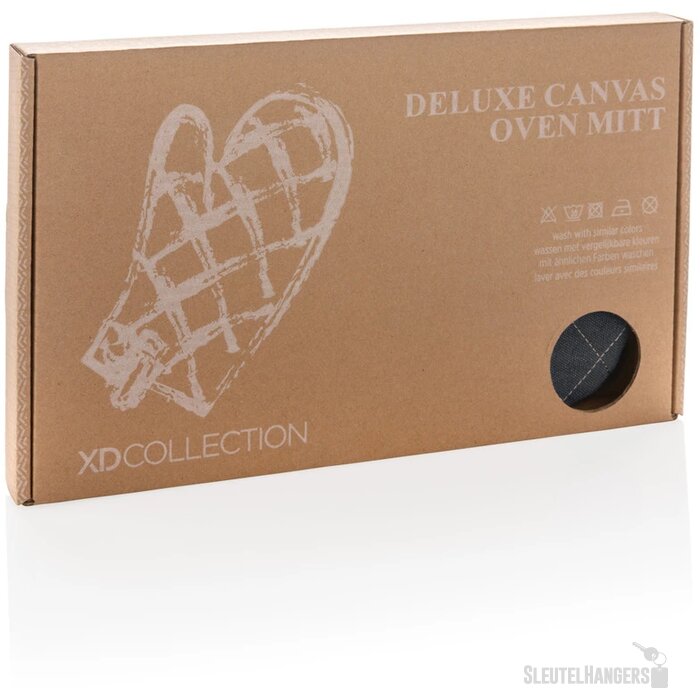 Deluxe canvas ovenhandschoen zwart