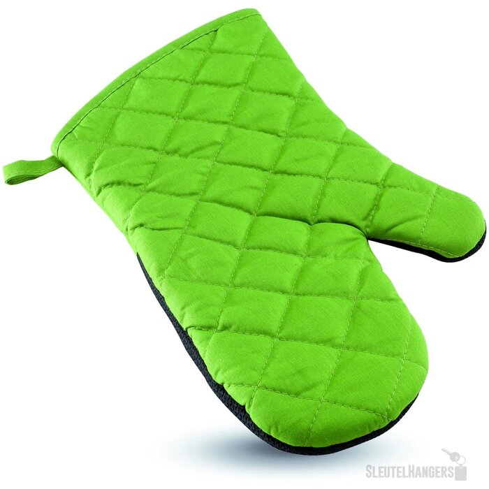 Katoenen ovenwant met rubber Groen