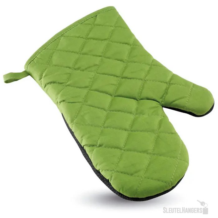 Katoenen ovenwant met rubber Groen