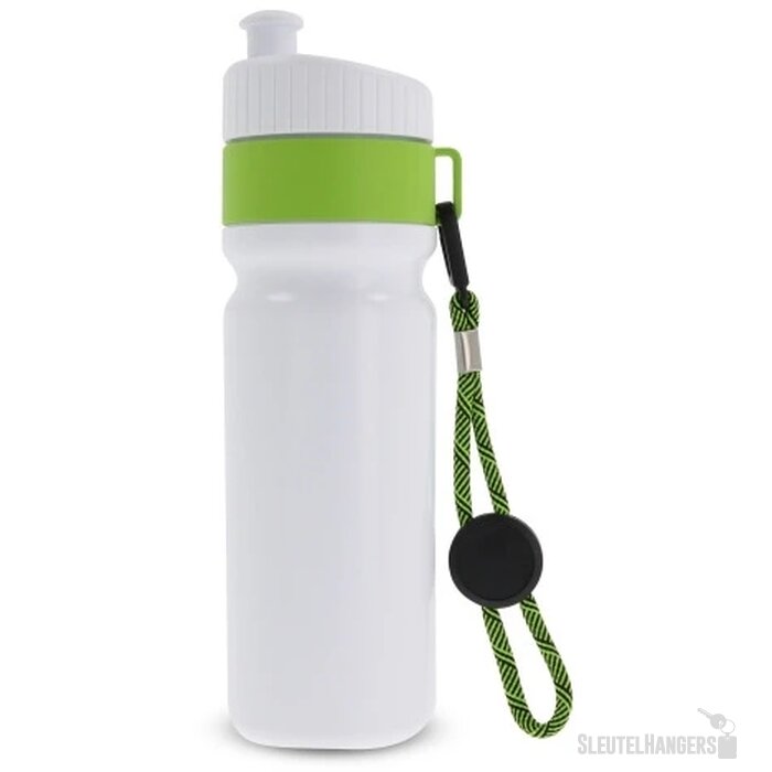 Bidon met koord Lichtgroen