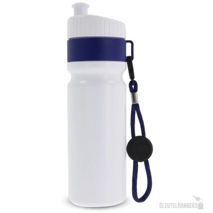 Bidon met koord Blauw
