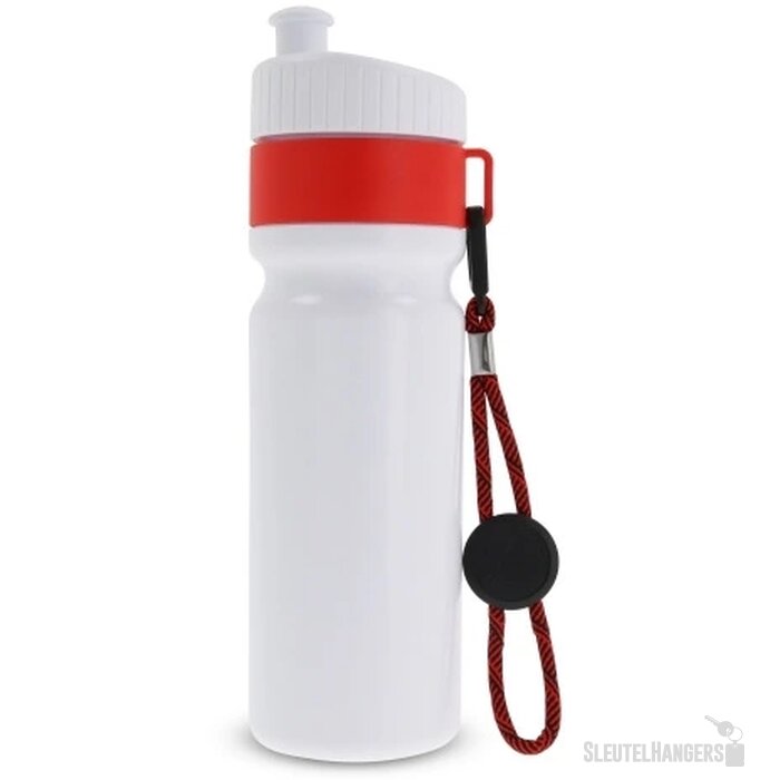 Bidon met koord Rood