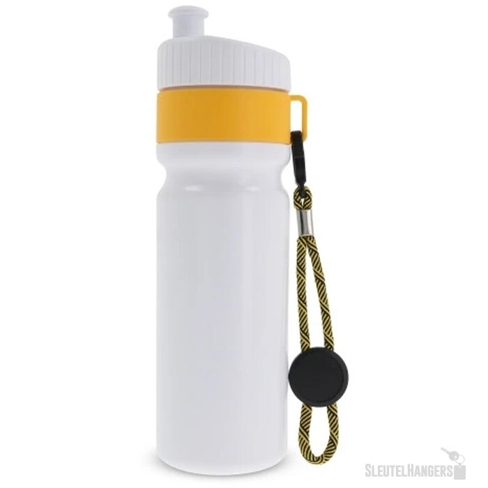 Bidon met koord Geel