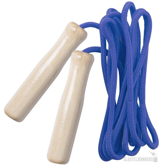 Houten springtouw Blauw