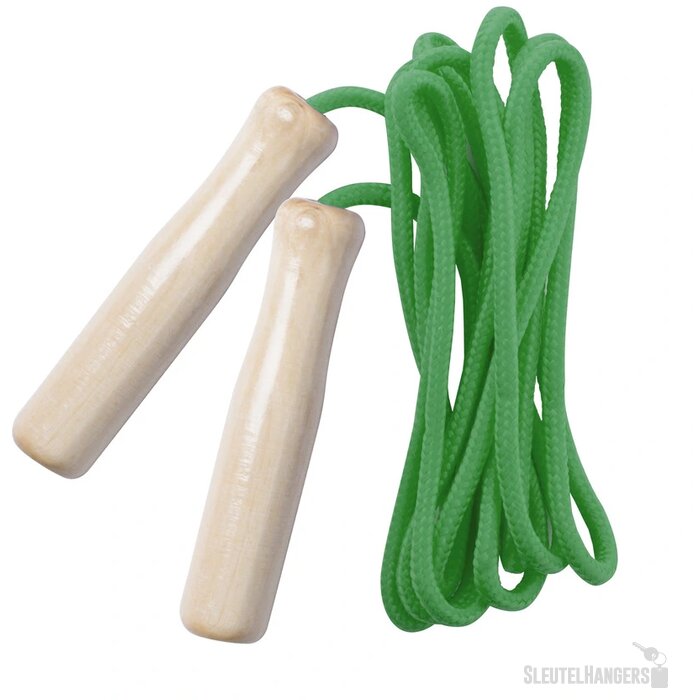 Houten springtouw Groen