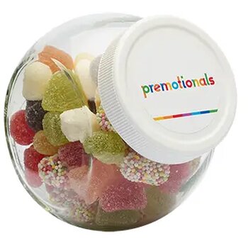 Glazen snoeppot met snoep (395 ml) Transparant