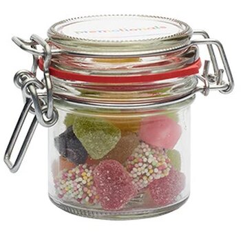 Glazen weckpotje met snoep (255 ml) Transparant Glazen weckpotje met snoep (255 ml) Transparant