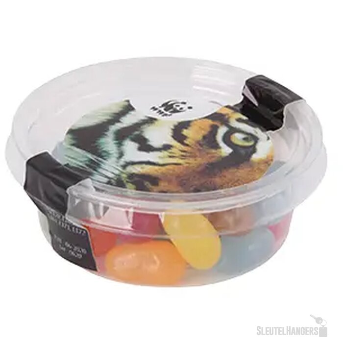 Biodegradable bakje met snoep (40 gram) Transparant