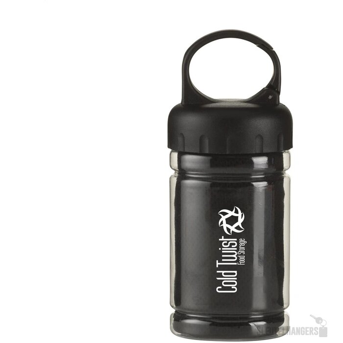 Koelhanddoek in transparante koker Zwart