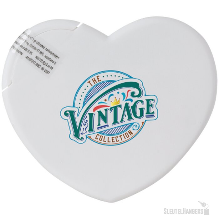 Hart mintdispenser Wit