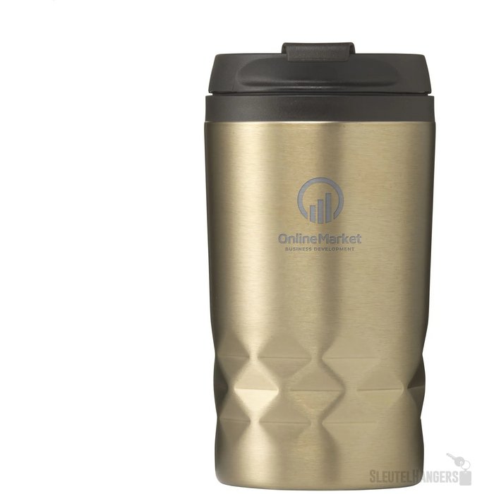 Graphic Mini Mug Rcs Recycled Steel 250 Ml Thermosbeker Beige