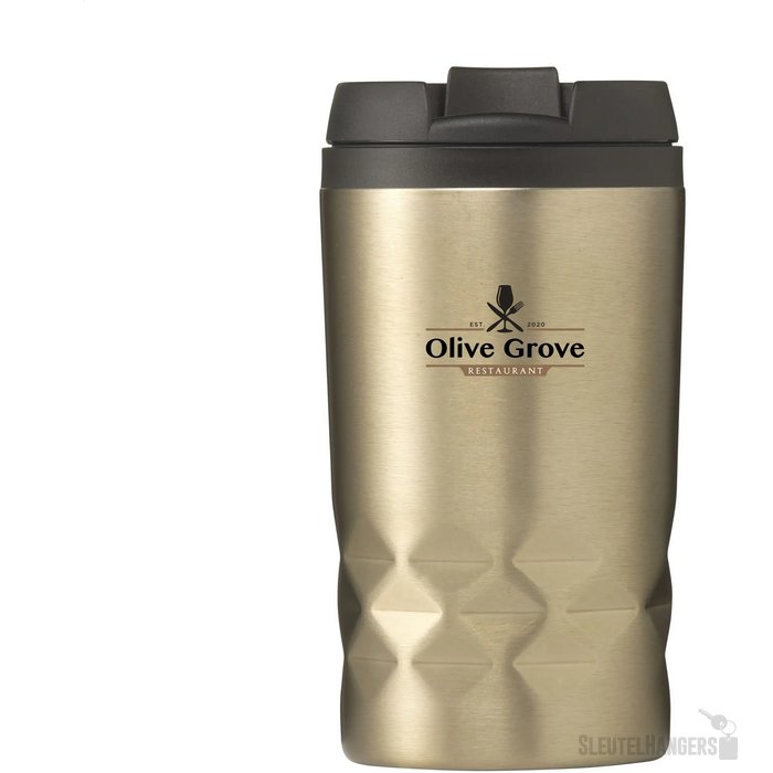 Graphic Mini Mug Rcs Recycled Steel 250 Ml Thermosbeker Beige