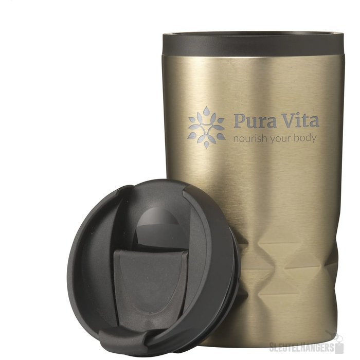 Graphic Mini Mug Rcs Recycled Steel 250 Ml Thermosbeker Beige