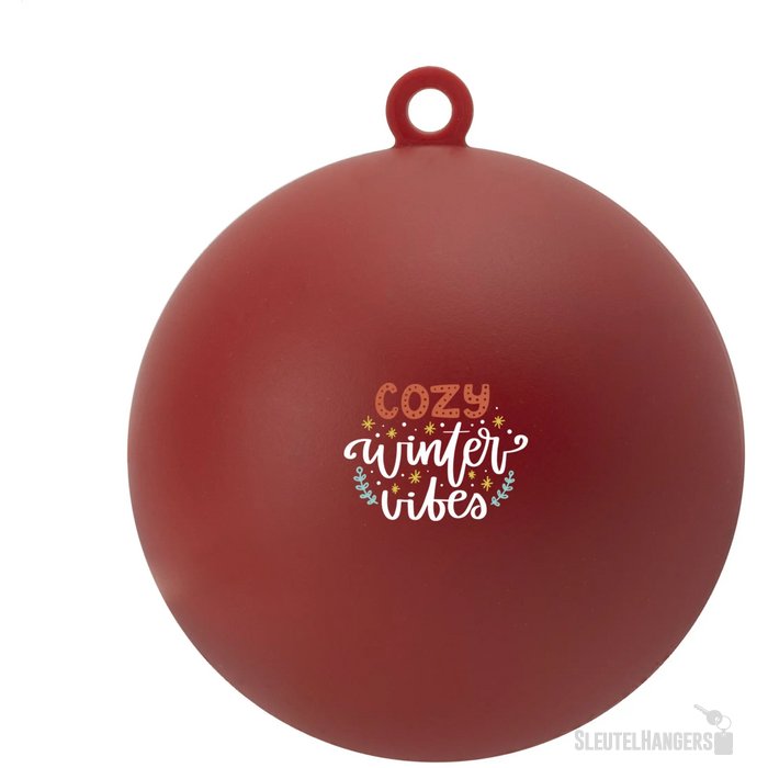 Gerecycled kunststof kerstbal (Ø 7 cm) Rood