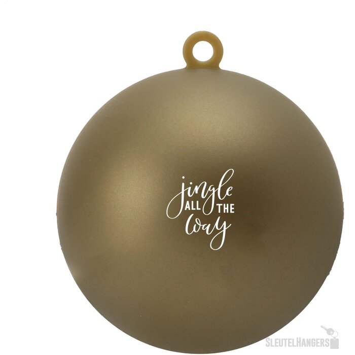 Gerecycled kunststof kerstbal (Ø 7 cm) Goud