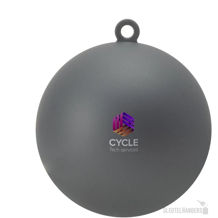 Gerecycled kunststof kerstbal (Ø 7 cm) Zilver