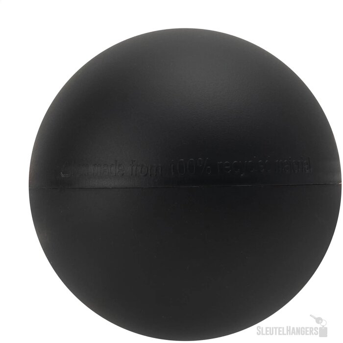 Gerecycled kunststof kerstbal (Ø 7 cm) Zwart