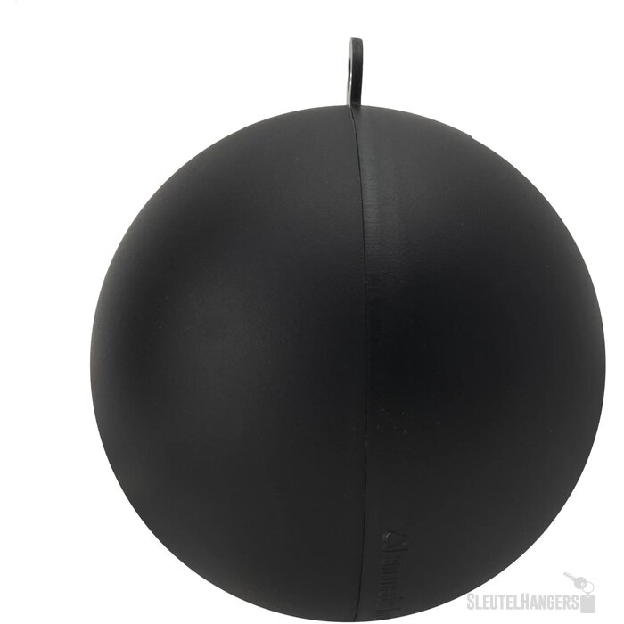 Gerecycled kunststof kerstbal (Ø 7 cm) Zwart