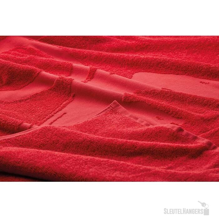 Geweven strandlaken met reliëf