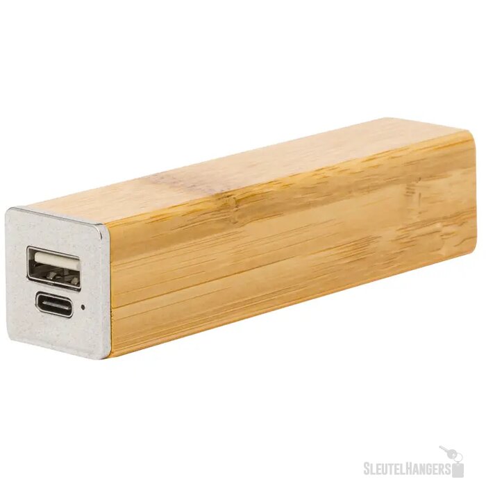 Kleine eco powerbank (2.200 mAh) Naturel