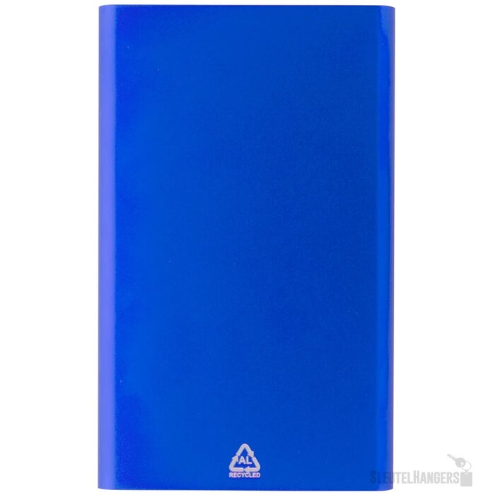 Gerecycled aluminium powerbank (4.000 mAh) Blauw