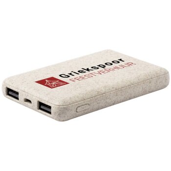 Ecologische powerbank (5.000 mAh) Naturel