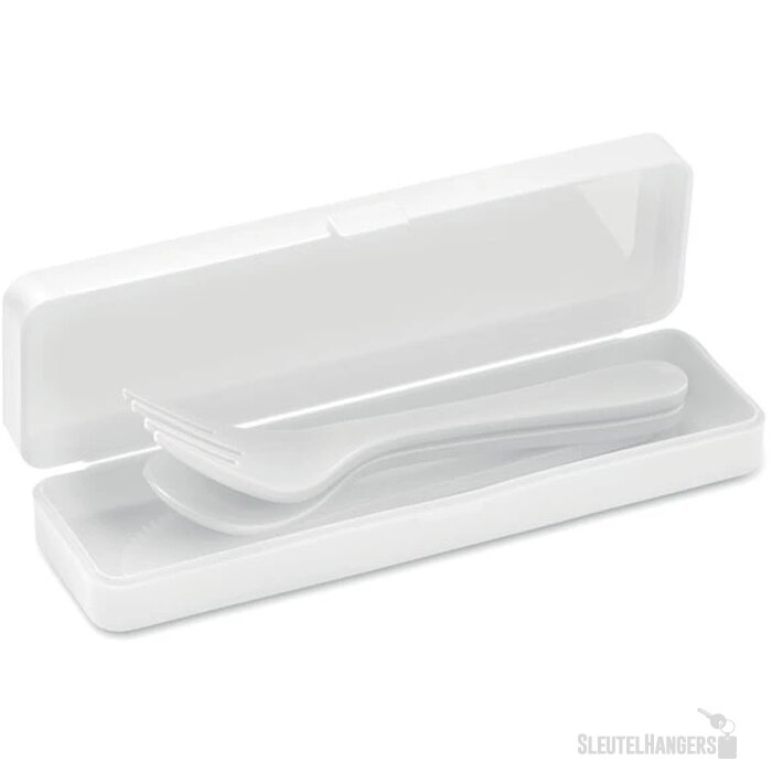 Herbruikbare bestekset in doosje Wit