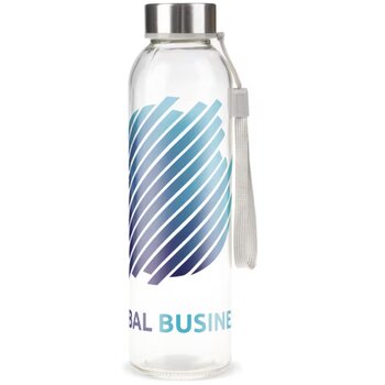 Glazen waterfles met draagriem (500 ml) Transparant Glazen waterfles met draagriem (500 ml) Transparant