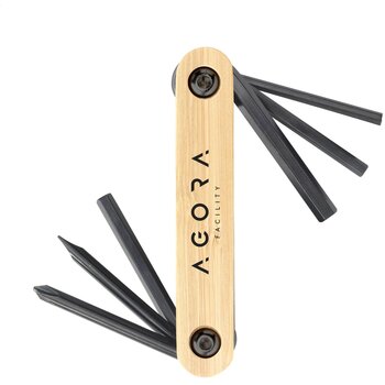 Fiets multitool met 5 inbussleutels Bruin