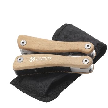 RVS multitang met 11 functies Zwart/Bruin