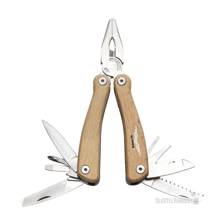 RVS multitang met 11 functies Zwart/Bruin