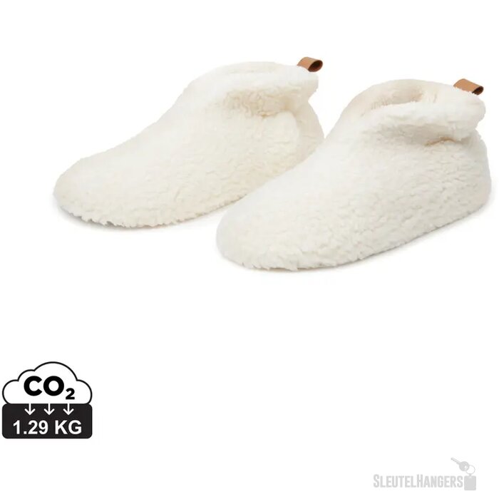 VINGA Santos RCS RPET pantoffels gebroken wit