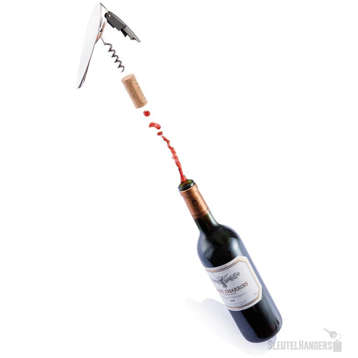 Eon tweetraps kurkentrekker Zilver