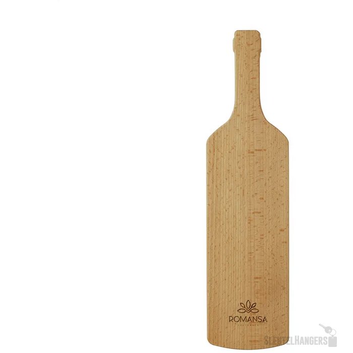 Borrelplank in wijnfles vorm Zwart/Bruin