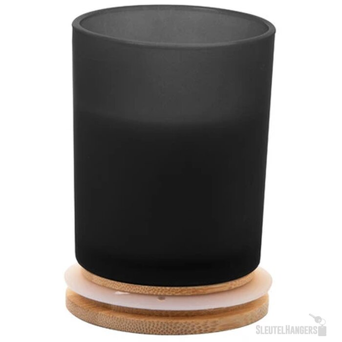 Geurkaars in matglazen houder Zwart