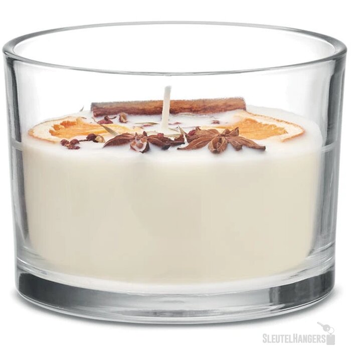 Plantaardig kaars in glas Wit