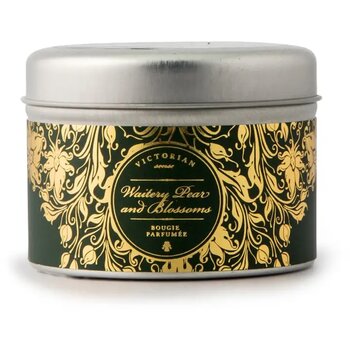 Victorian Sense Tinbox Waitery Pear & Blossoms geurkaars Zilver Victorian Sense Tinbox Waitery Pear & Blossoms geurkaars Zilver