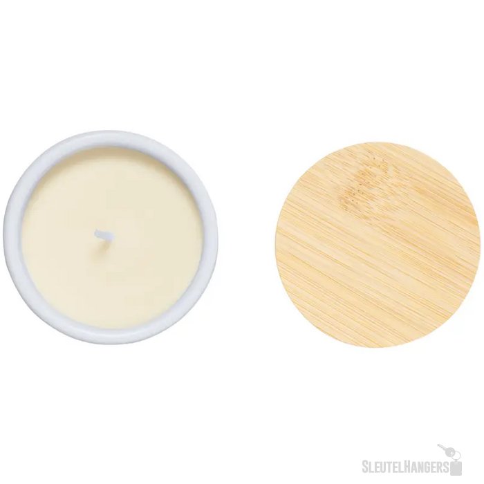 Waskaars in keramische houder Wit