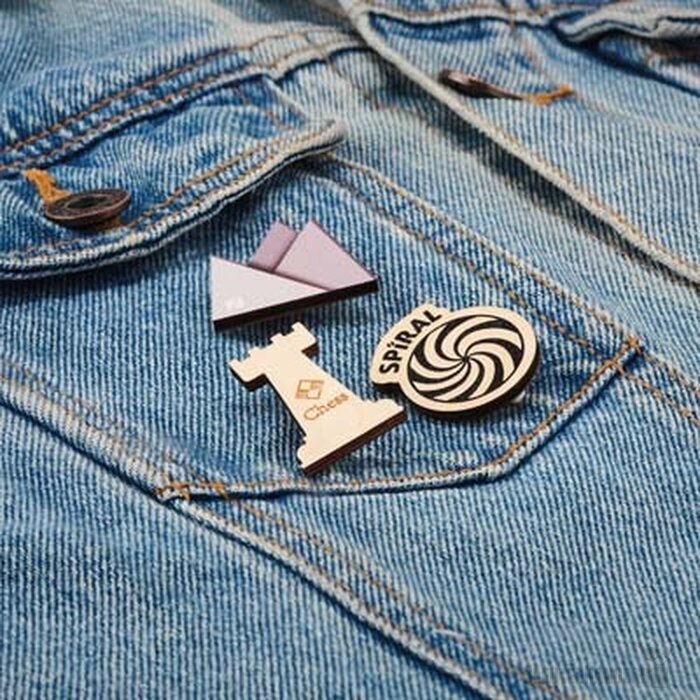 Houten pin in eigen vorm